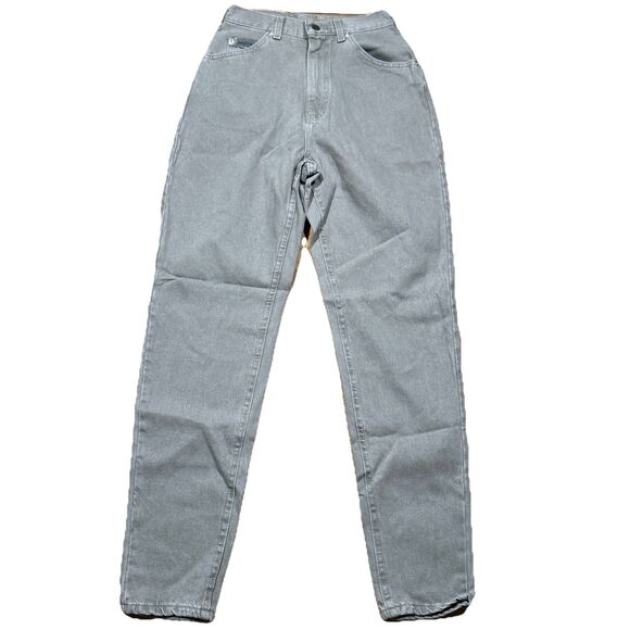 Vintage Lee Riveted Relaxed Fit Women’s 8 Gray Tapered Leg Jeans 26x32 USA NWTS - Picture 2 of 8